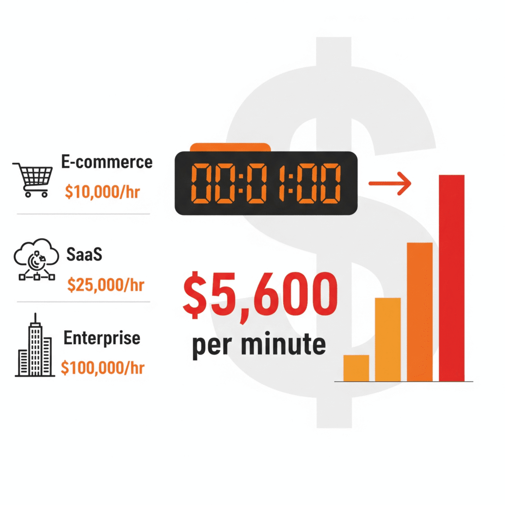 downtime cost calculator and revenue impact visualization