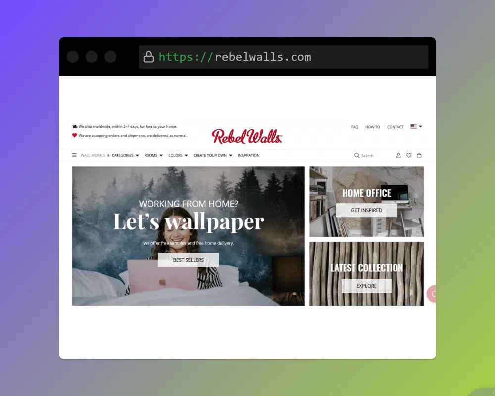 Rebelwalls eCommerce solution